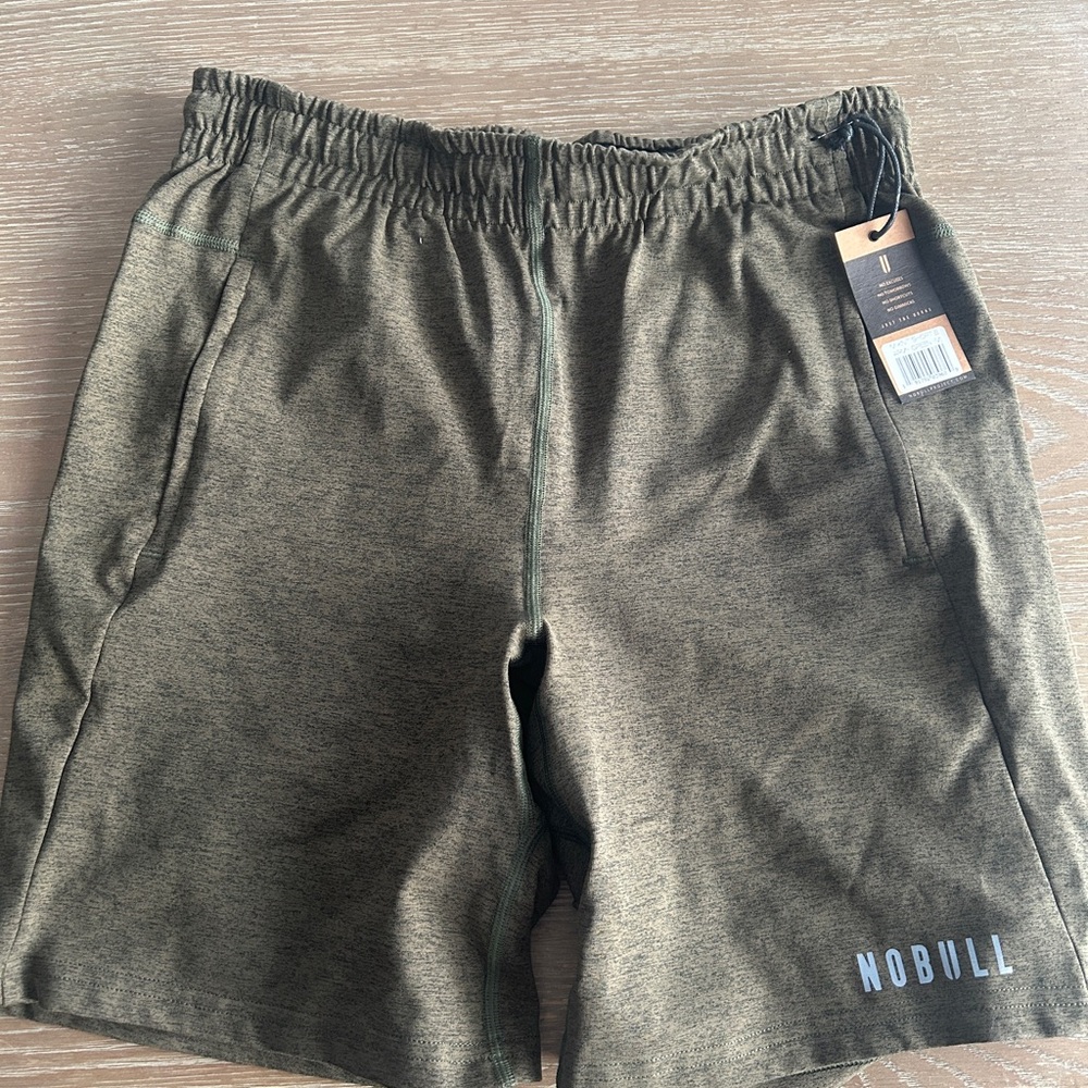NOBULL Green Athletic Shorts with Elastic Waistband